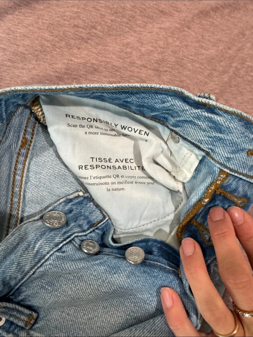 Frame Denim Light Blue Distressed Ankle Crop Jeans - Picture 4 of 5